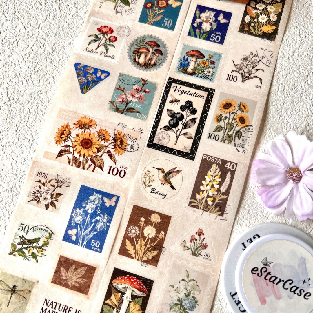 6cm*2m Vintage Floral Stamp Album Tape