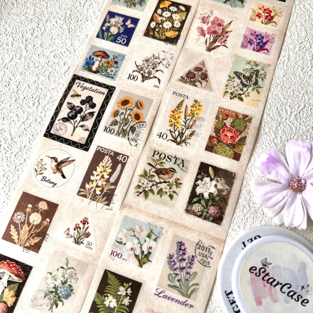 6cm*2m Vintage Floral Stamp Album Tape