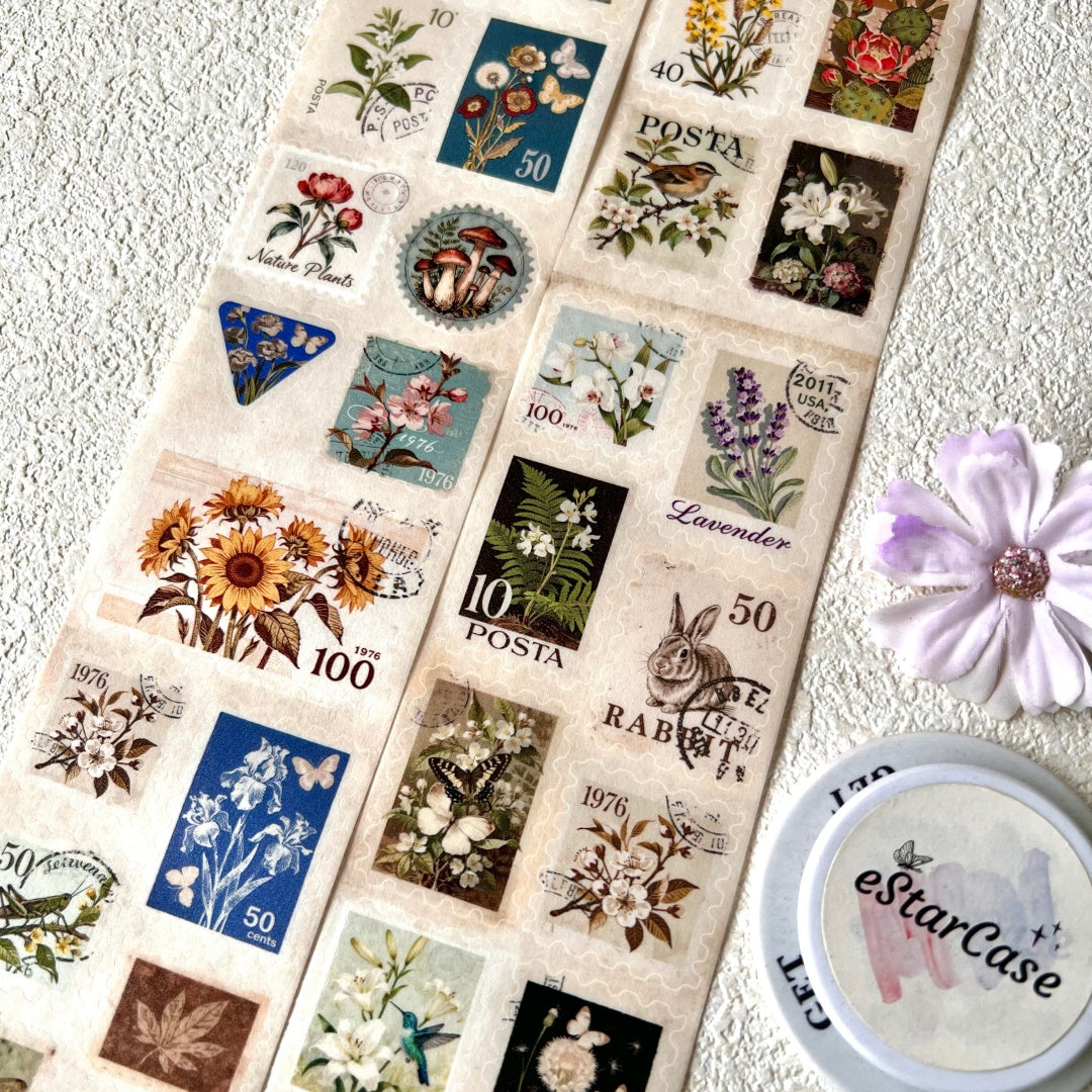 6cm*2m Vintage Floral Stamp Album Tape