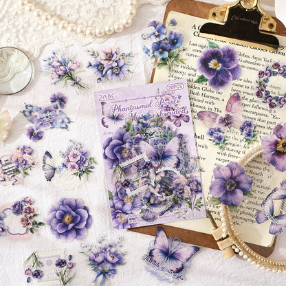 Vintage Flower Sticker 20pcs
