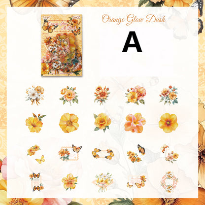 Vintage Flower Sticker 20pcs
