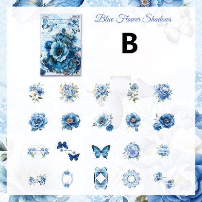 Vintage Flower Sticker 20pcs