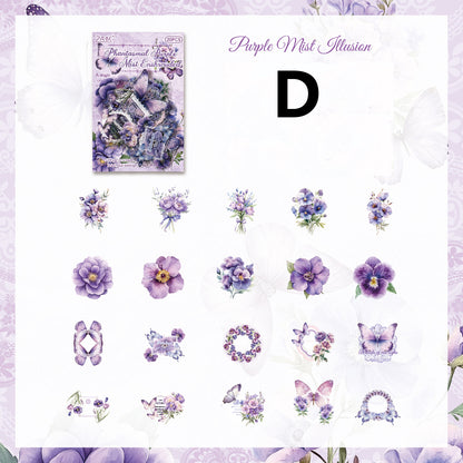 Vintage Flower Sticker 20pcs