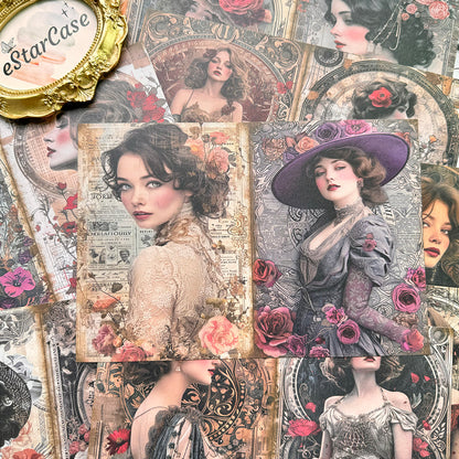 Vintage Lady Paper 8pcs