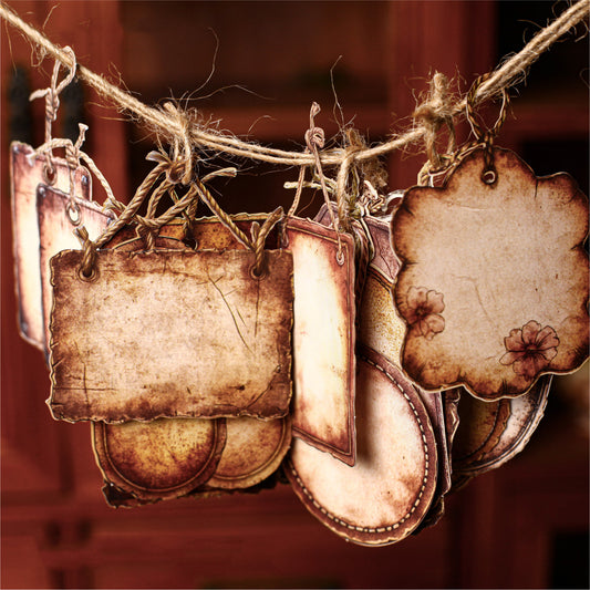 Vintage Tag Sticker 16pcs