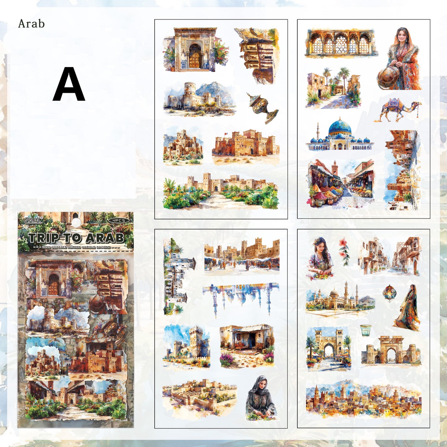 Voyage Of Nations Stickers 4pcs