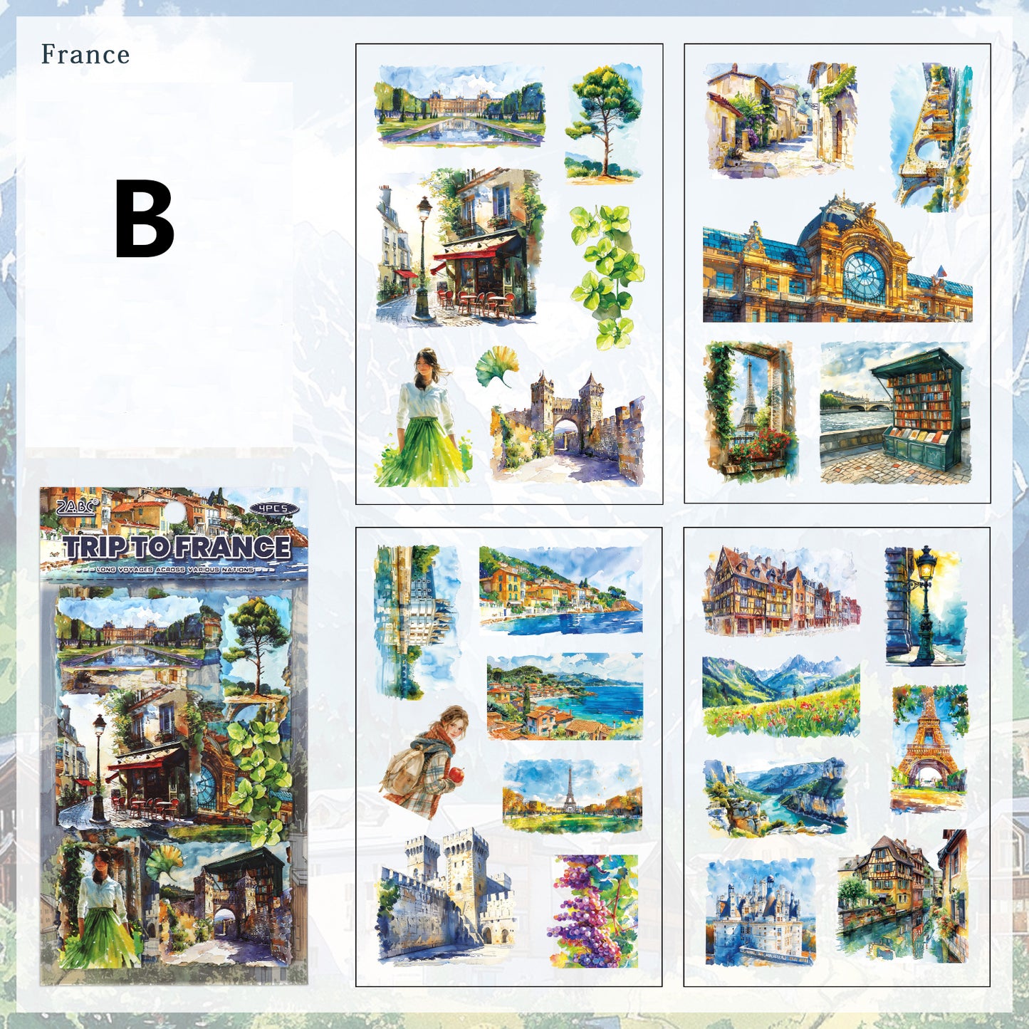 Voyage Of Nations Stickers 4pcs