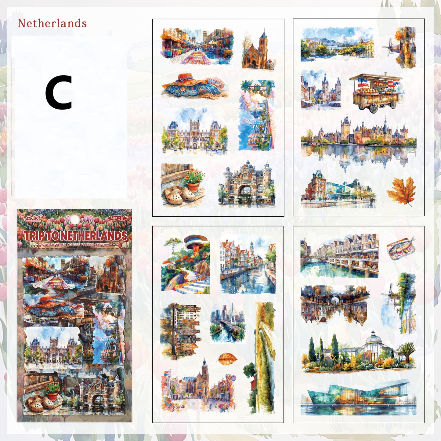 Voyage Of Nations Stickers 4pcs