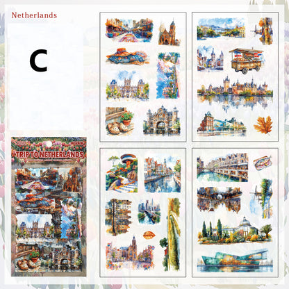 Voyage Of Nations Stickers 4pcs