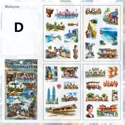 Voyage Of Nations Stickers 4pcs