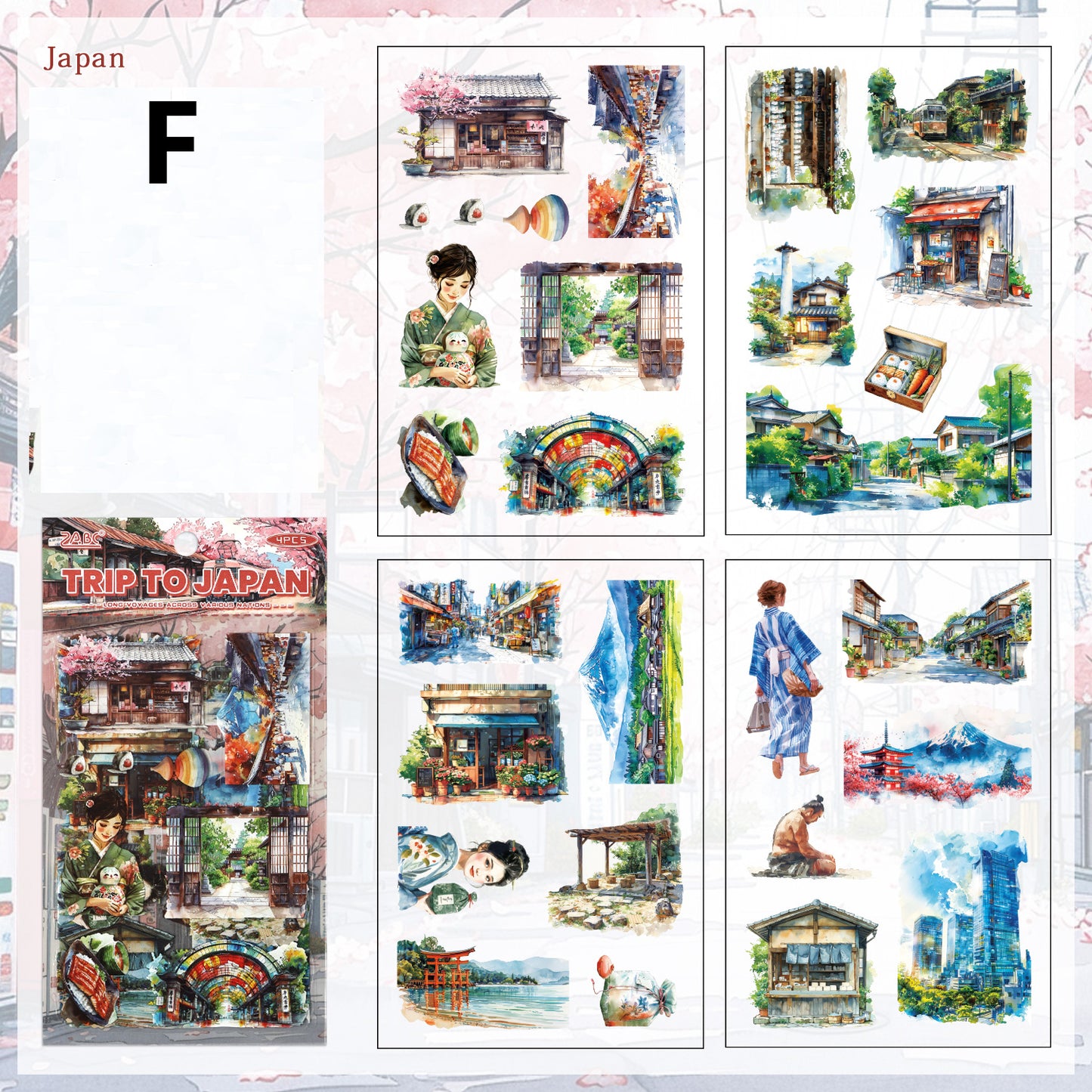 Voyage Of Nations Stickers 4pcs