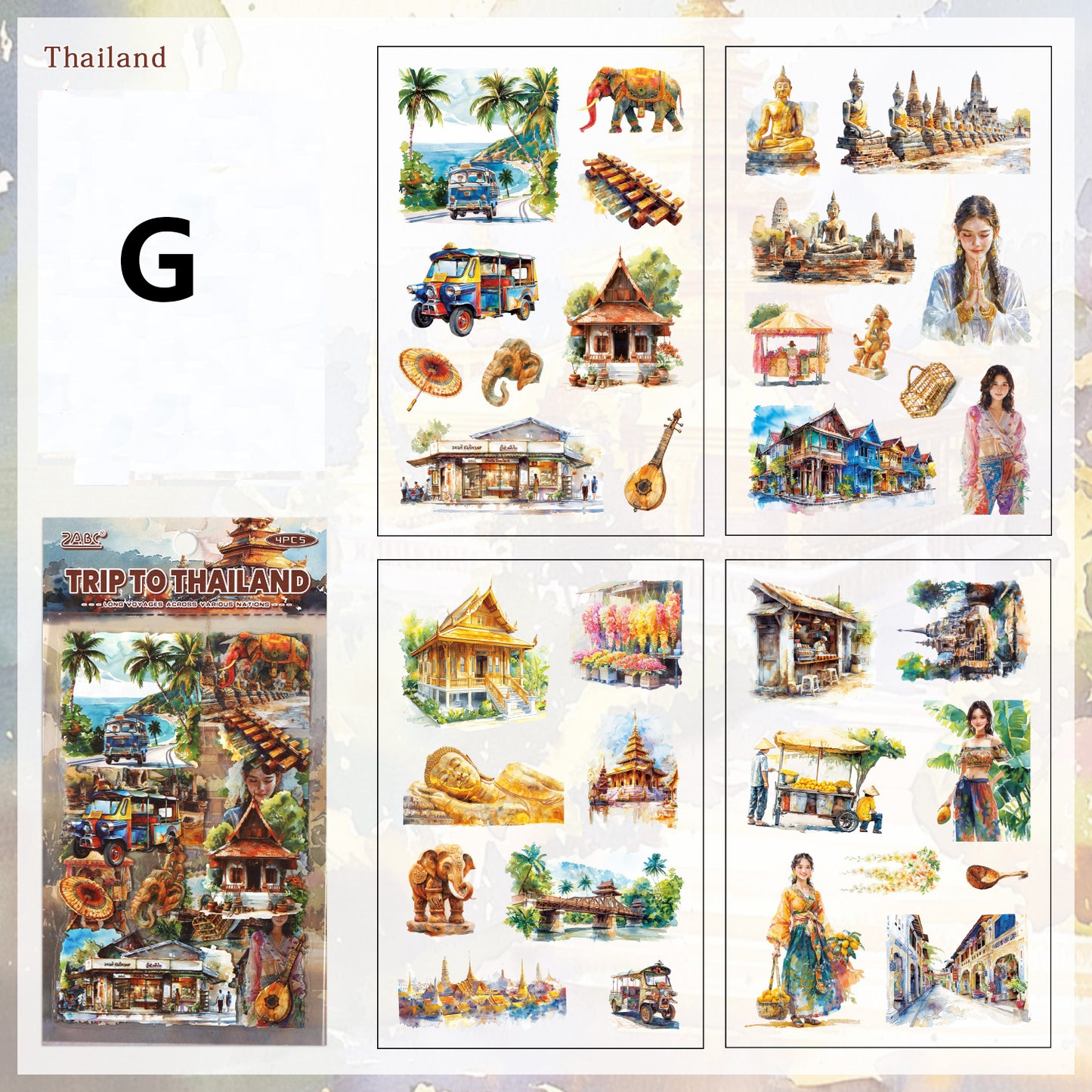 Voyage Of Nations Stickers 4pcs