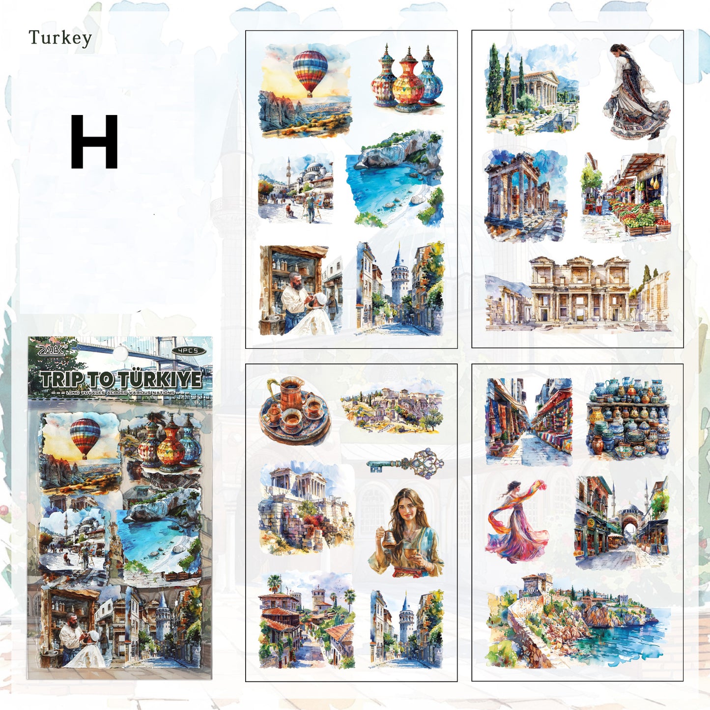 Voyage Of Nations Stickers 4pcs