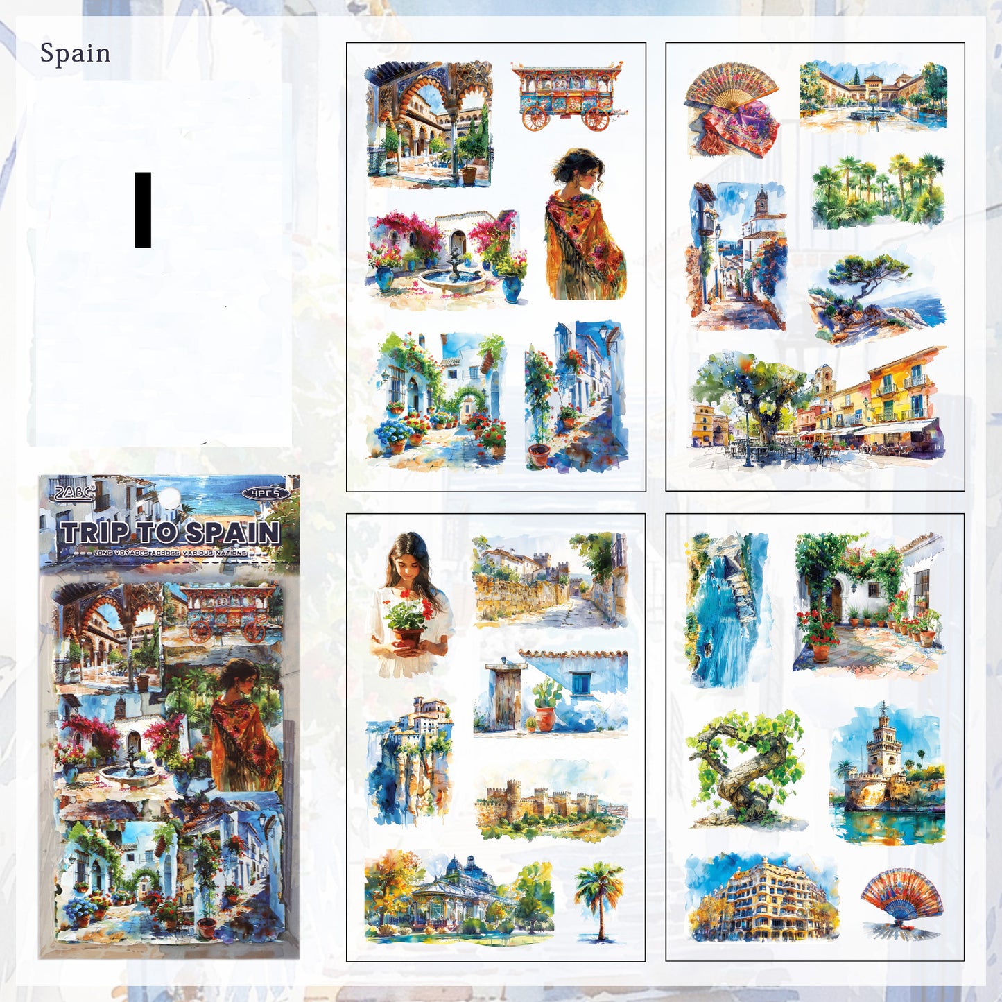 Voyage Of Nations Stickers 4pcs