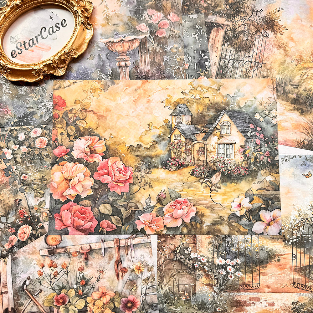 Warm Courtyard Paper 8pcs – Estarcase