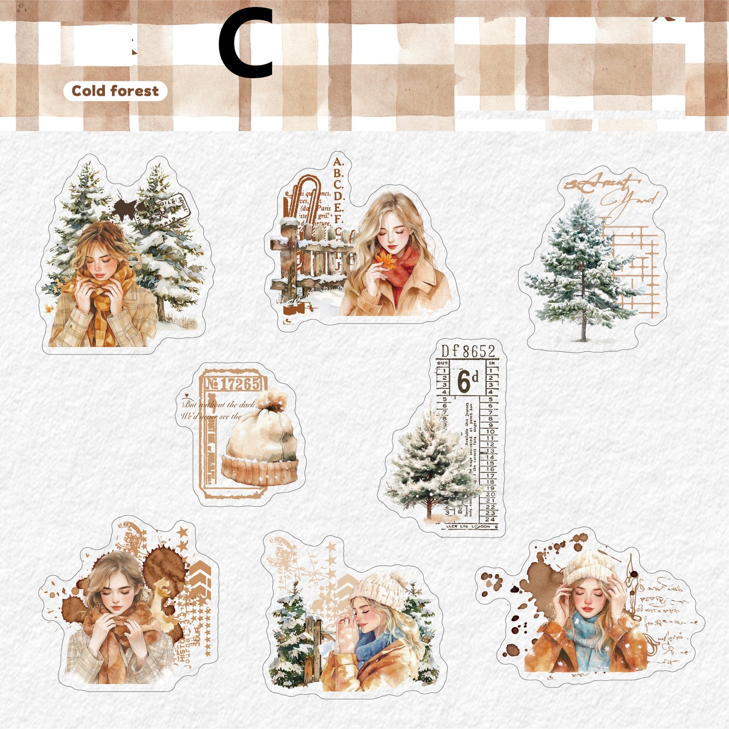 Warm in Winter Sticker 16pcs