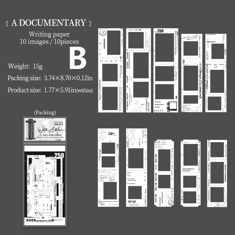 Watch A Movie Paper 10pcs