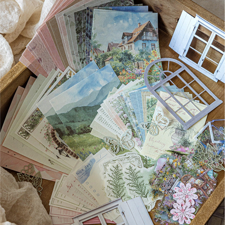 Watercolor Life Illustrated Sticker Pack 100pcs