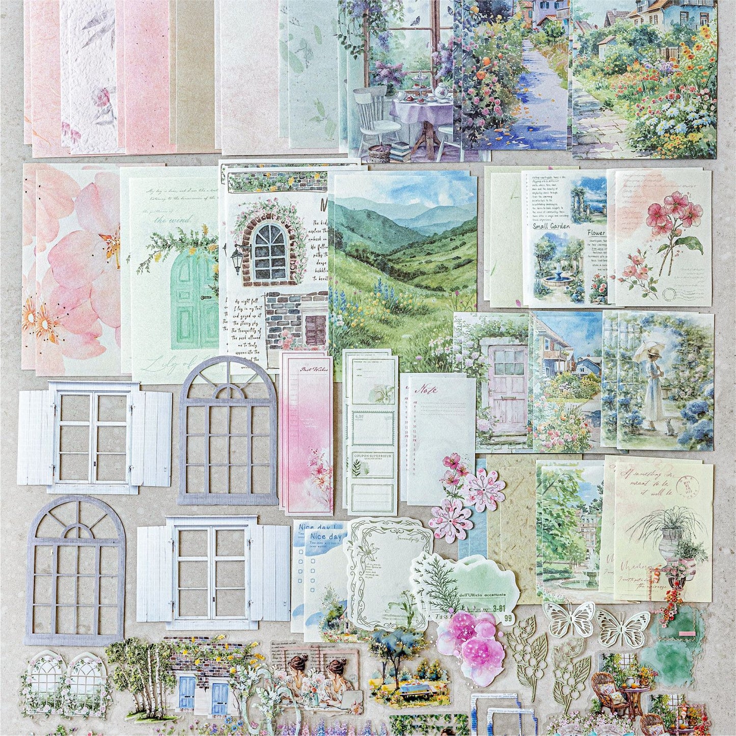 Watercolor Life Illustrated Sticker Pack 100pcs