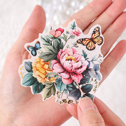 Water Color Flower Rhyme Sticker 15pcs