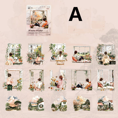 Weather Window Stickers 15pcs