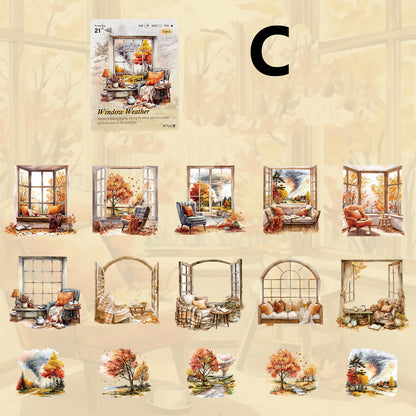 Weather Window Stickers 15pcs