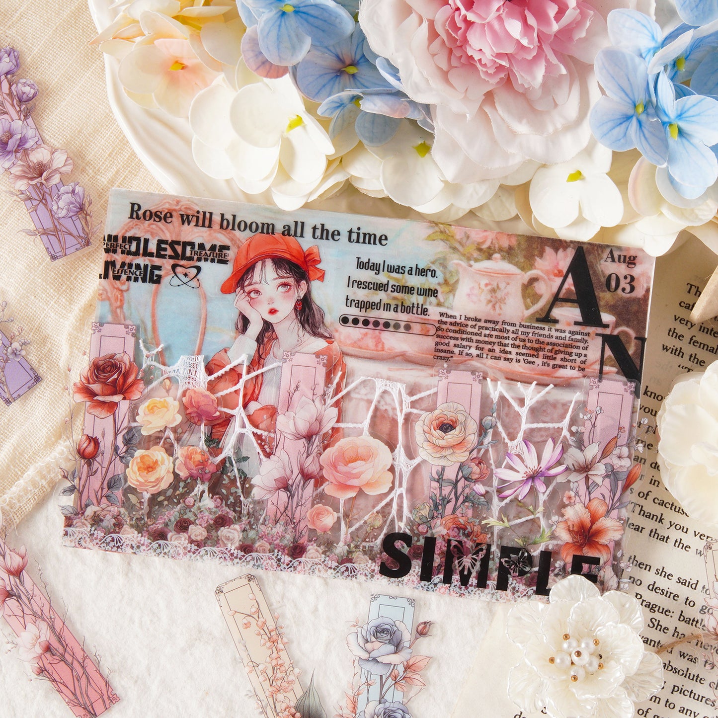 Weeping Flower Stickers 20pcs