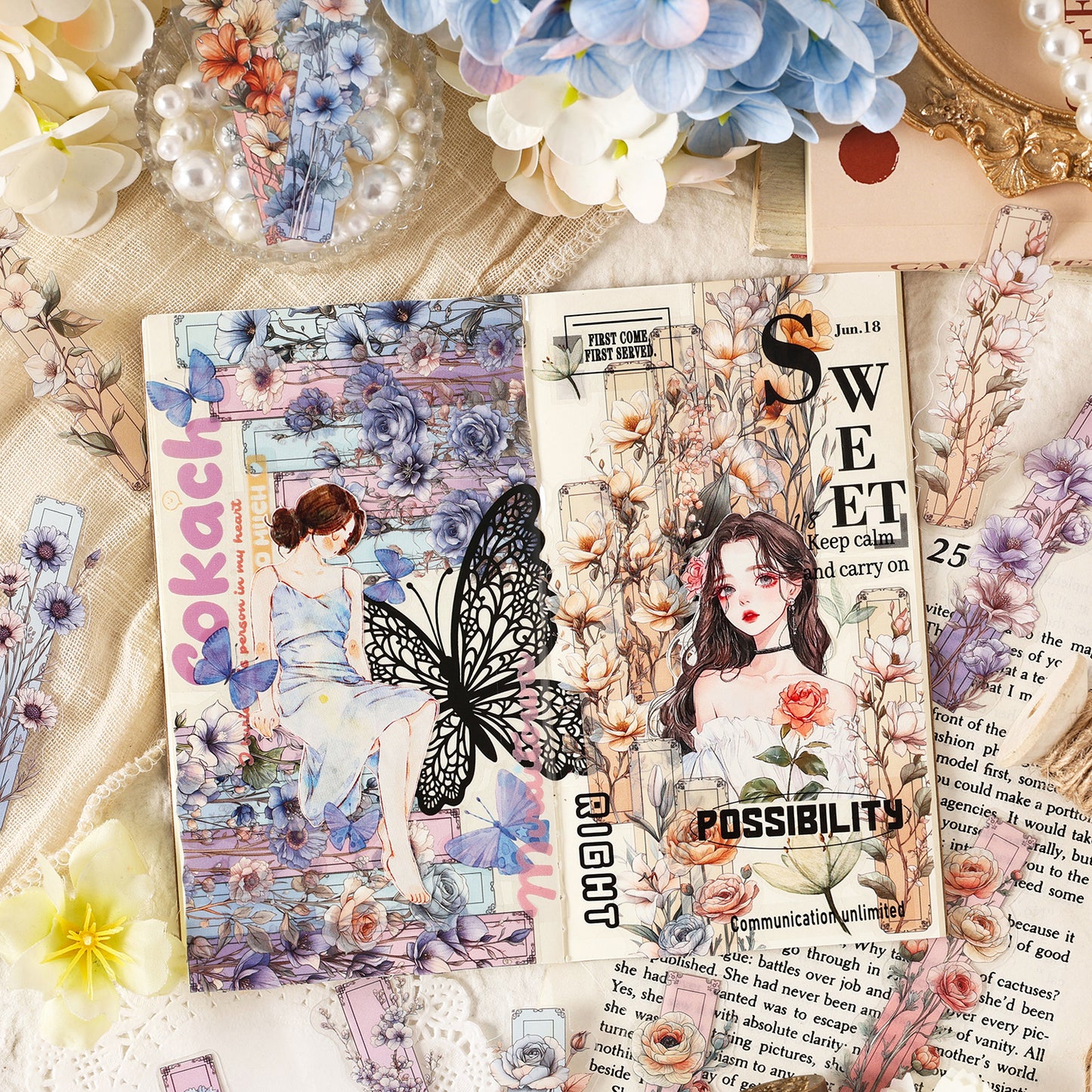 Weeping Flower Stickers 20pcs