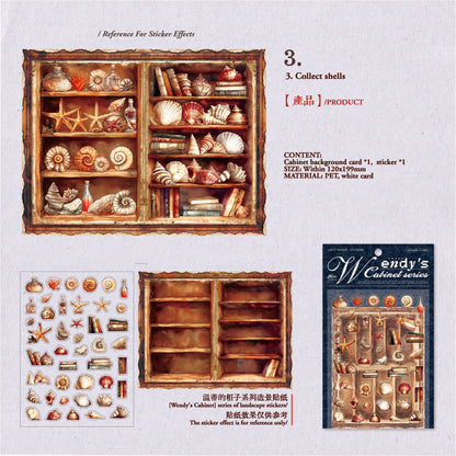 Wendys cabinet Sticker 2pcs
