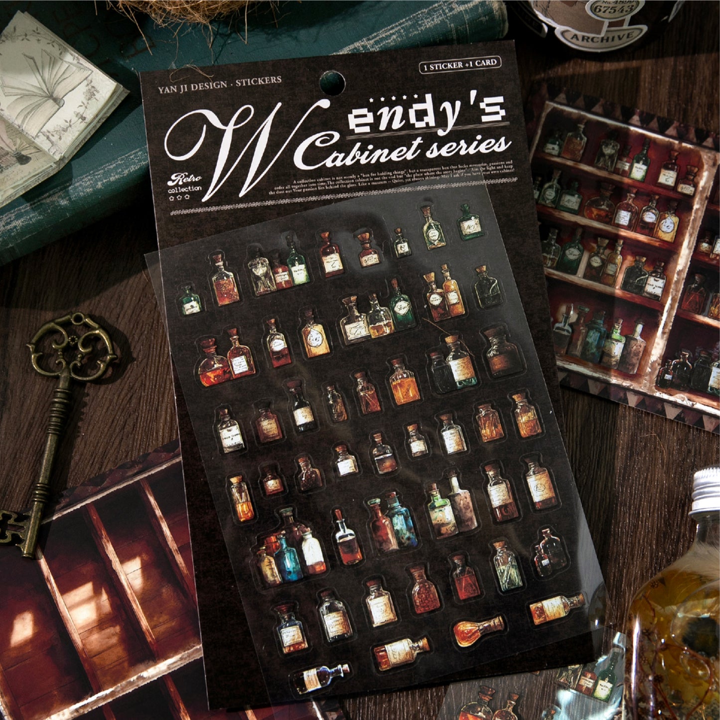 Wendys cabinet Sticker 2pcs