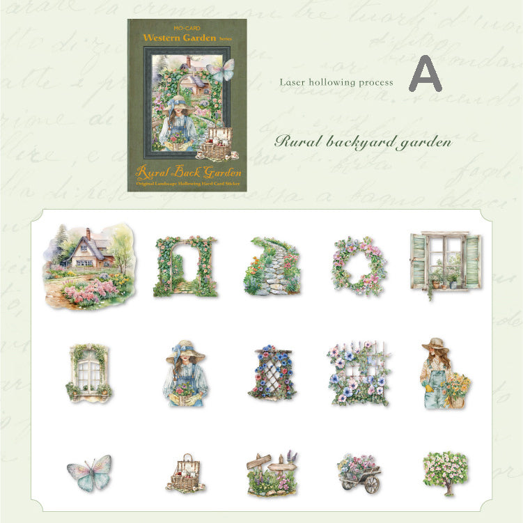 Westerm Garden Stickers 30pcs