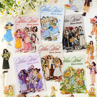 When the Wind Meets Flowers Stickers 15pcs