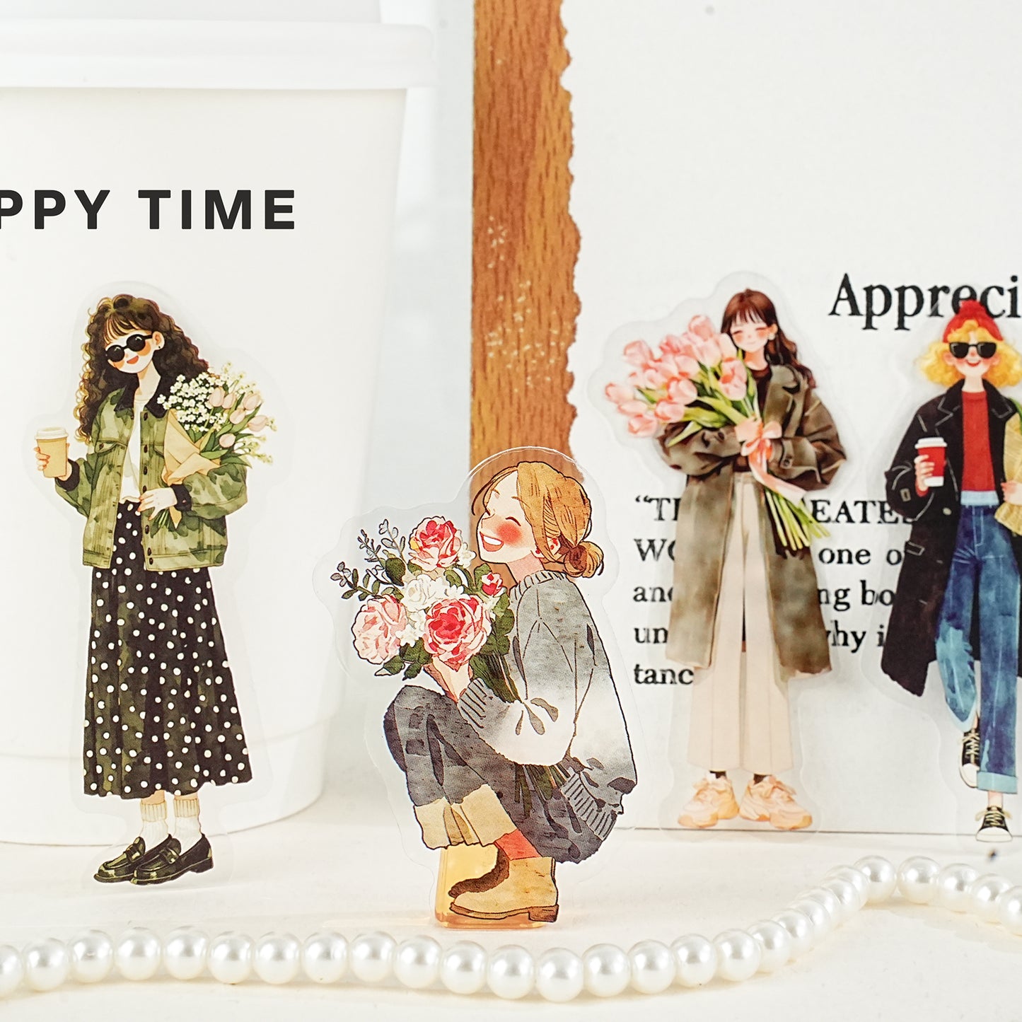 When the Wind Meets Flowers Stickers 15pcs