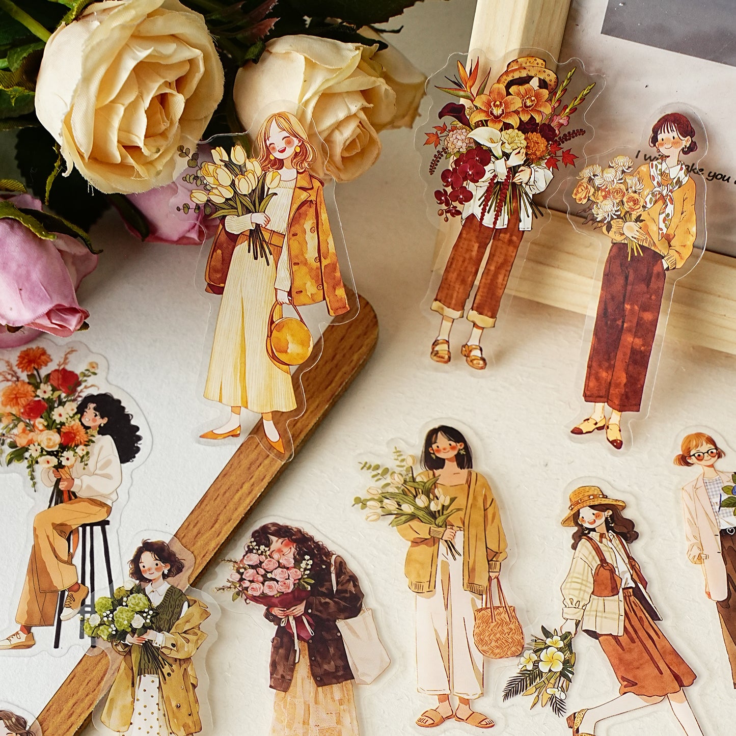 When the Wind Meets Flowers Stickers 15pcs