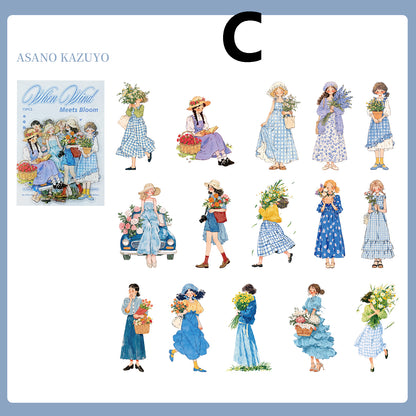 When the Wind Meets Flowers Stickers 15pcs