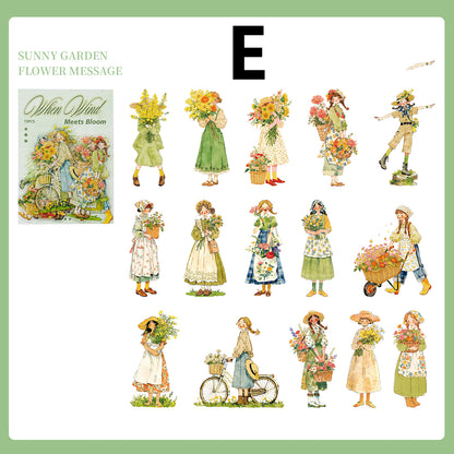 When the Wind Meets Flowers Stickers 15pcs