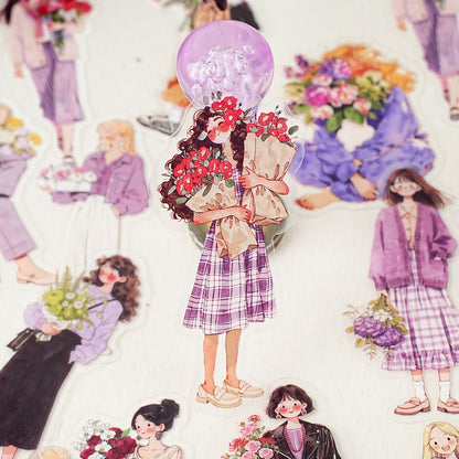 When the Wind Meets Flowers Stickers 15pcs