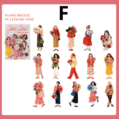 When the Wind Meets Flowers Stickers 15pcs