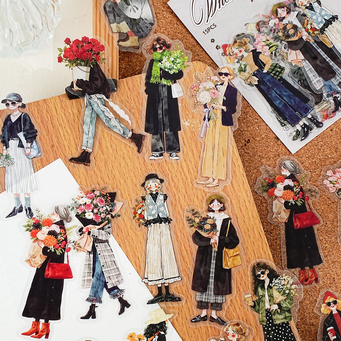 When the Wind Meets Flowers Stickers 15pcs