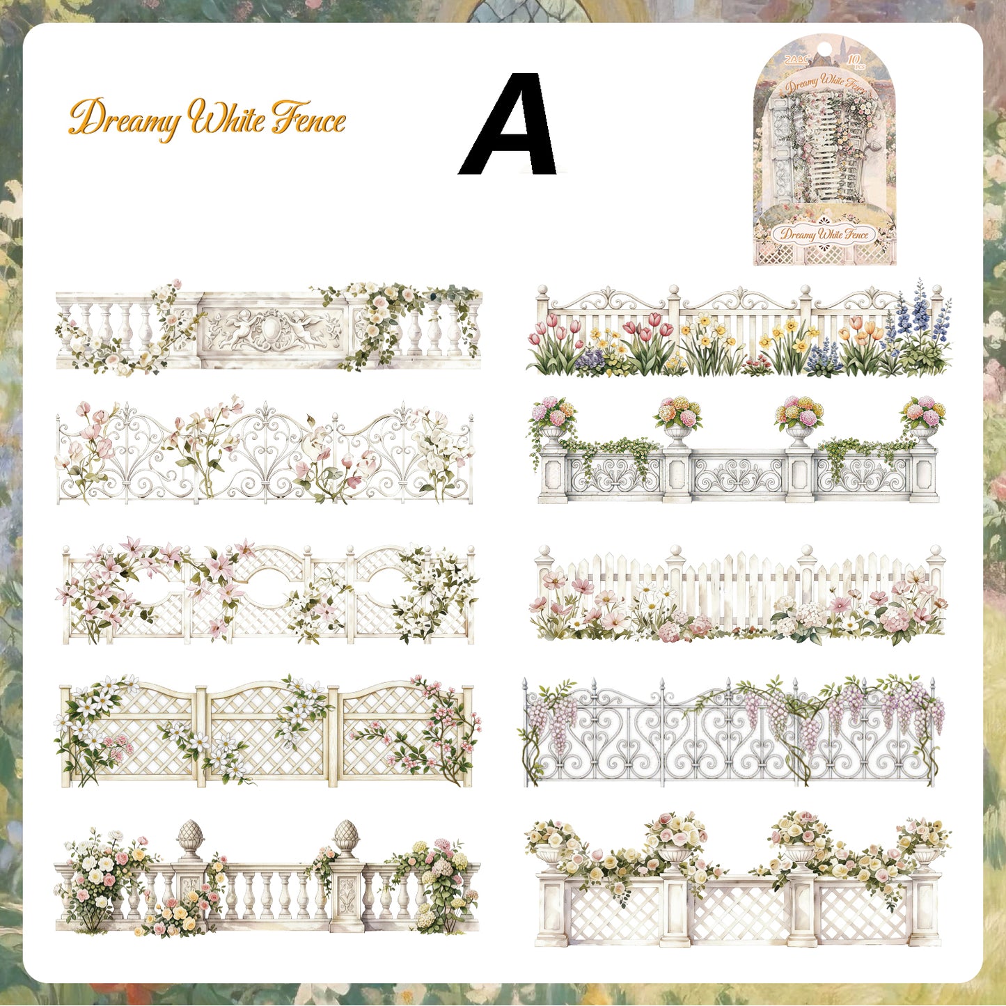 Whispers of Flower Hedge Sticker 10pcs