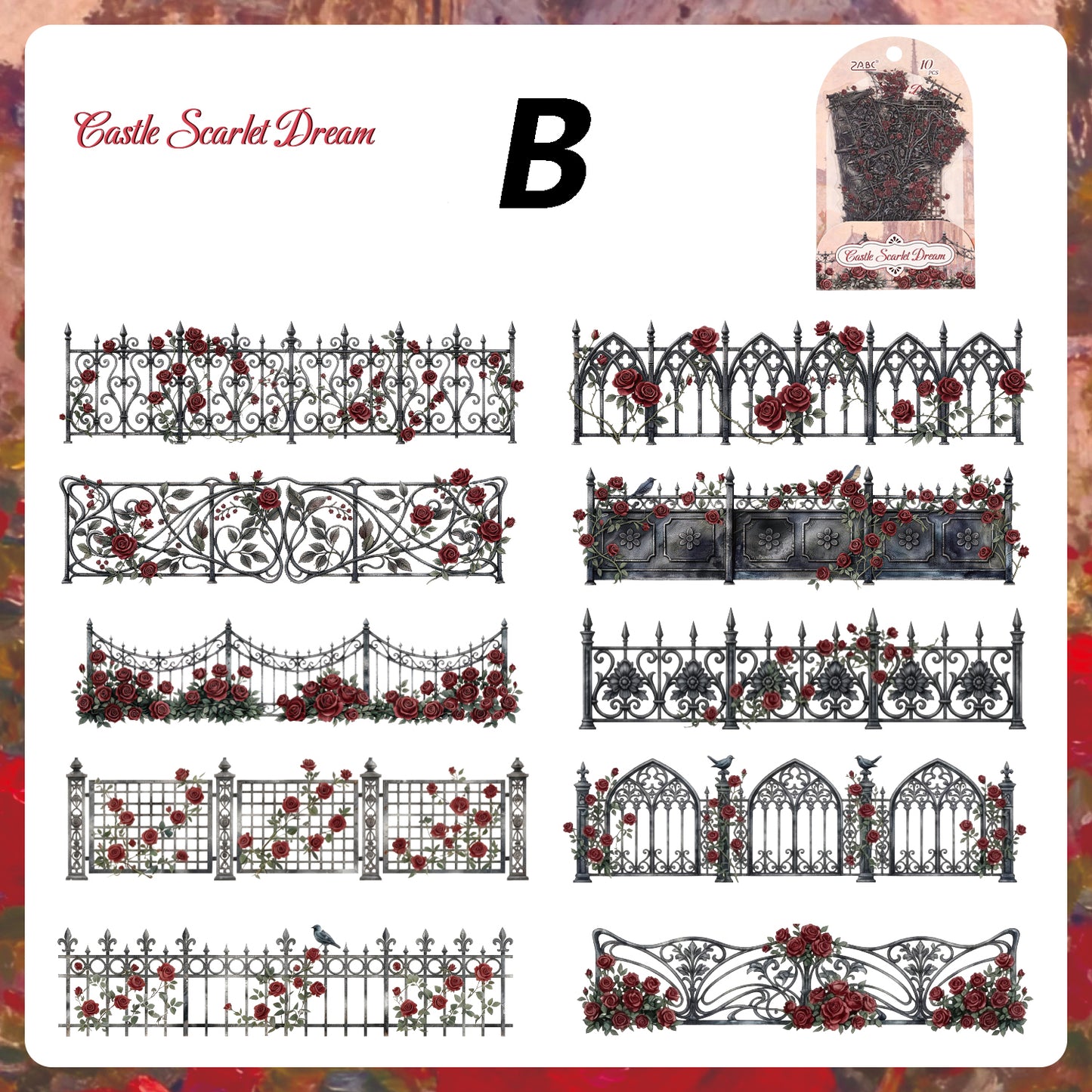 Whispers of Flower Hedge Sticker 10pcs