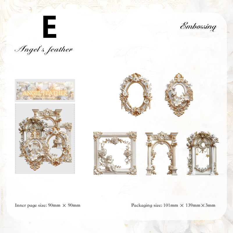 White Gilded Paper 10pcs