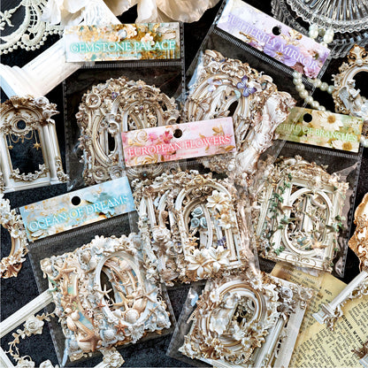 White Gilded Paper 10pcs