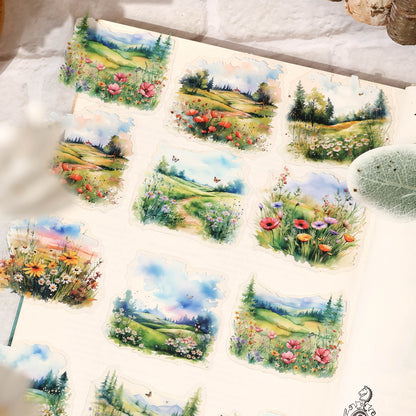 Wilderness Mountain Wind Stickers 20pcs