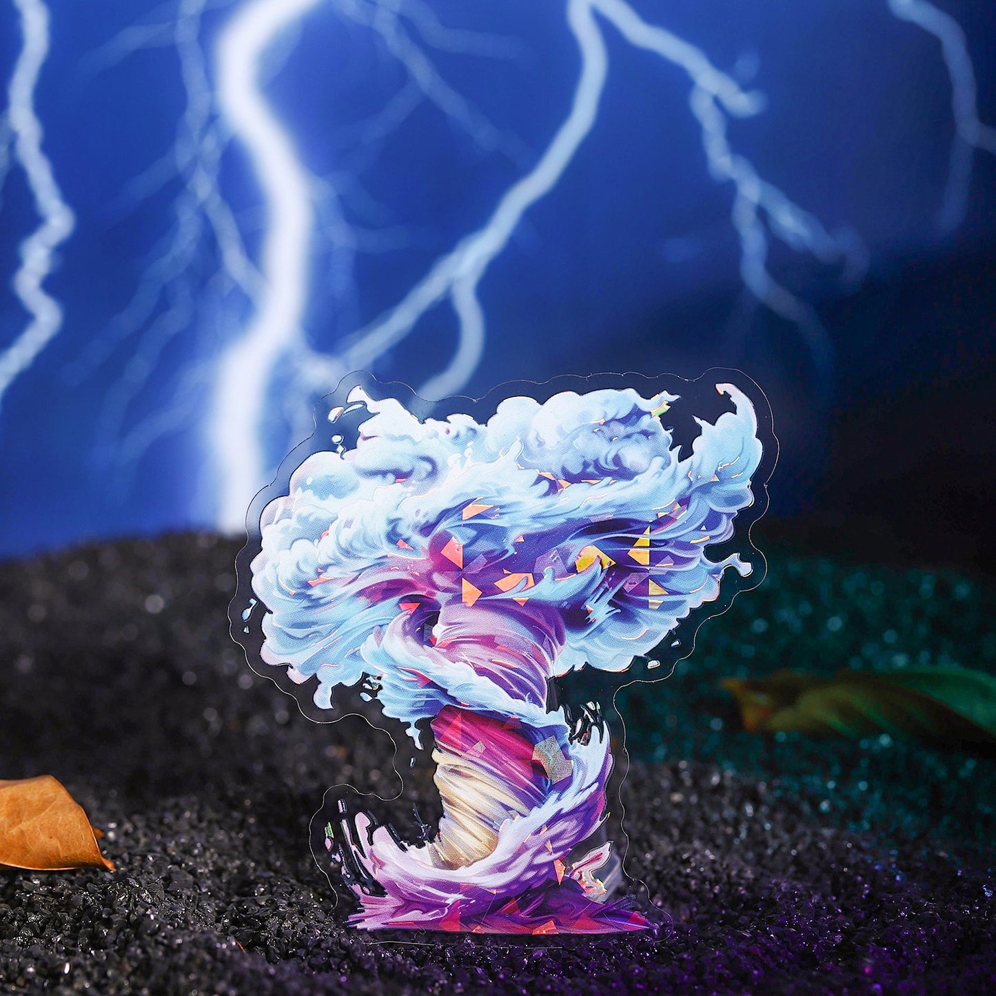 Wind Rolls and Thunder Sticker 10pcs