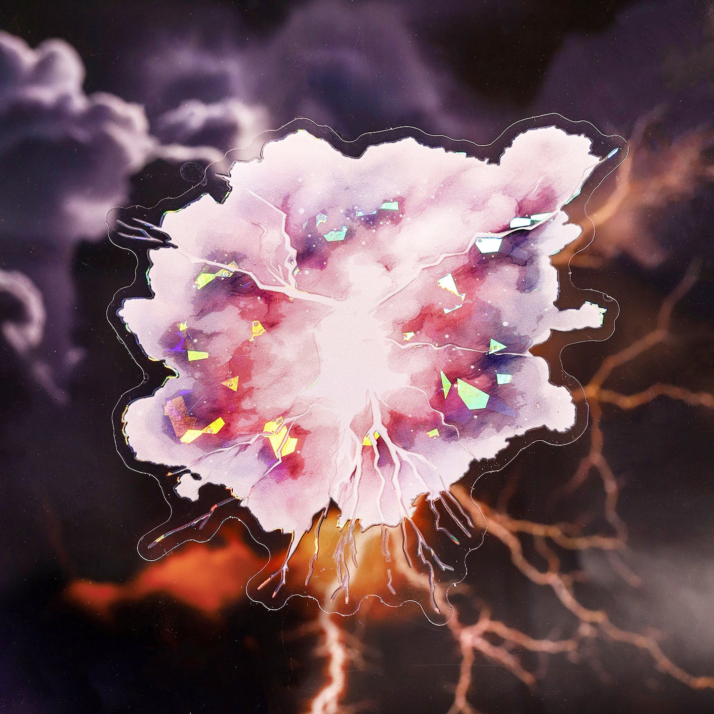 Wind Rolls and Thunder Sticker 10pcs