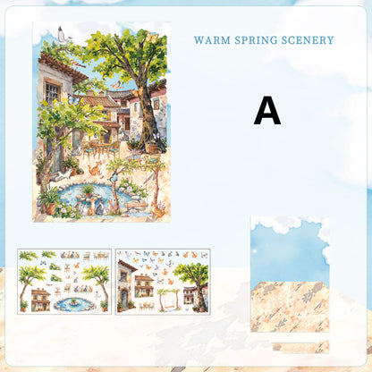 Wind and Four Courts Sticker 3pcs