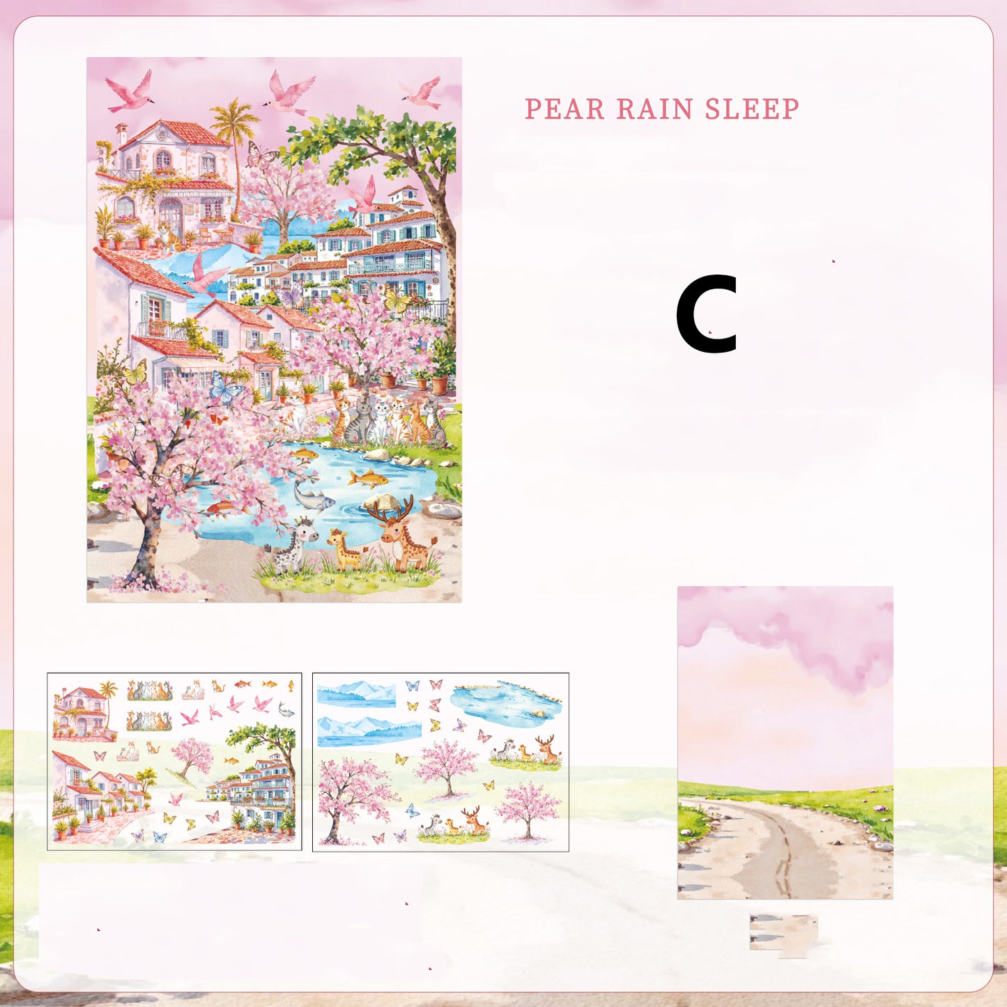 Wind and Four Courts Sticker 3pcs