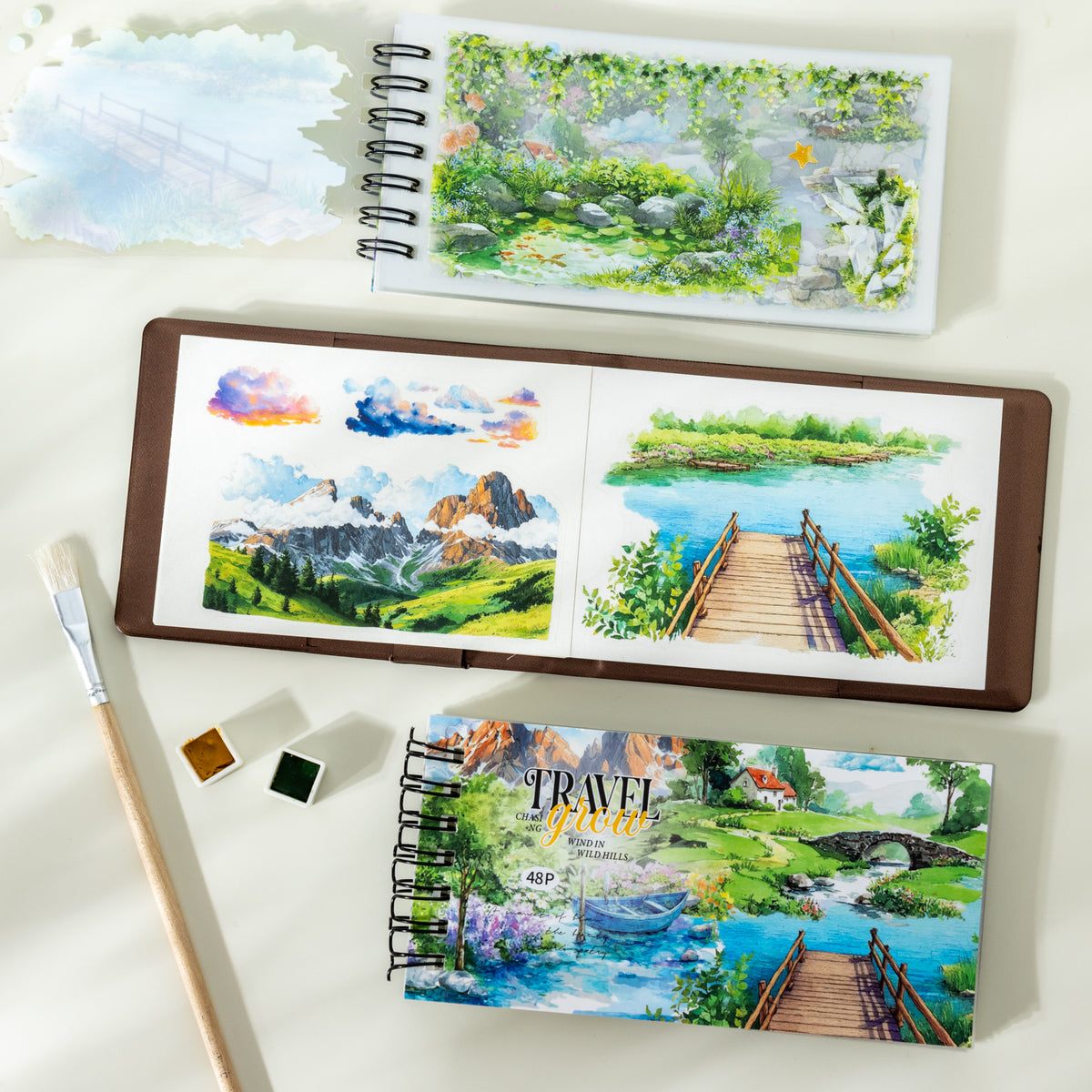 Wind in Wild Hills Sticker 48pcs