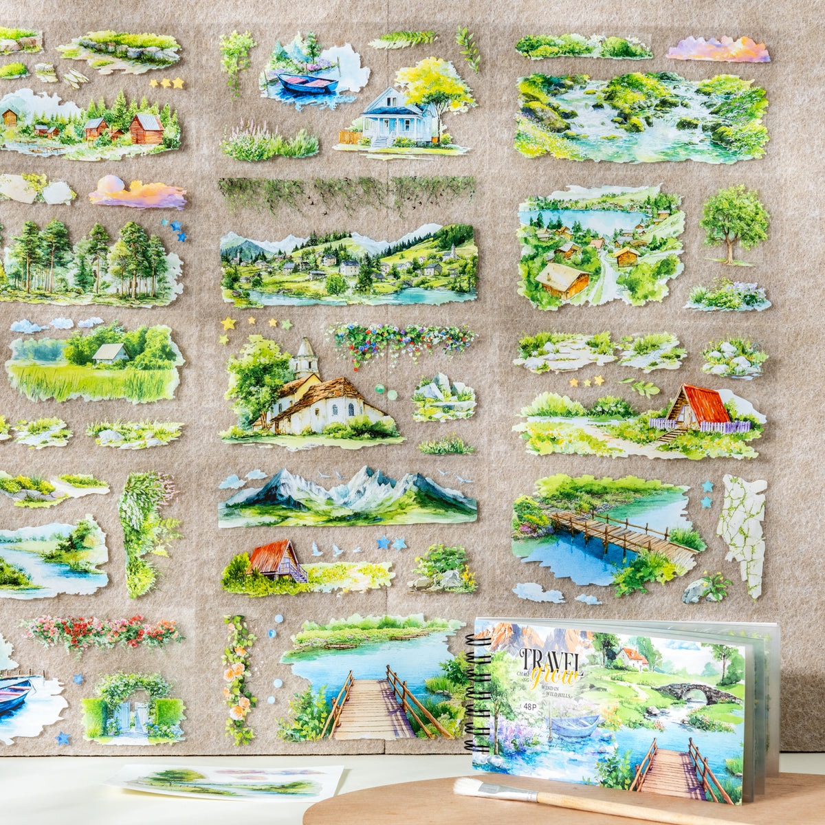 Wind in Wild Hills Sticker 48pcs